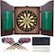 Toy Time Toy Time Dartboard Cabinet Set, Self-Healing Dart Game, Protective Case with 6 Steel Tip Darts 112686UEJ - alternate 1